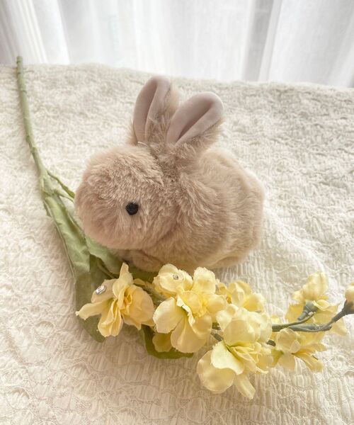 MAJESTIC LEGON（マジェスティックレゴン）の「モチーフアニマルポーチ（ポーチ・レディース・オフホワイト/ホワイト系その他2/ベージュ/A/ホワイト系その他/ライトグレー・FREE）」の5枚目の写真