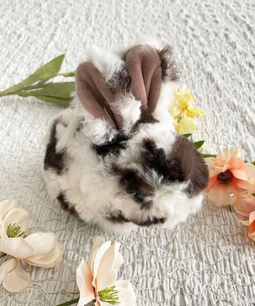 MAJESTIC LEGON（マジェスティックレゴン）の「モチーフアニマルポーチ（ポーチ・レディース・オフホワイト/ホワイト系その他2/ベージュ/A/ホワイト系その他/ライトグレー・FREE）」の6枚目の写真