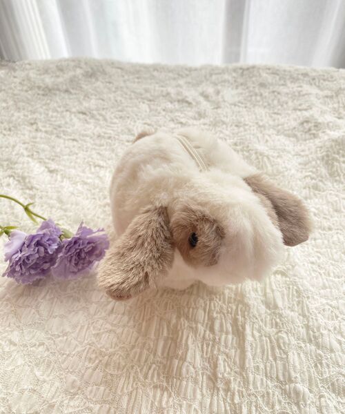 MAJESTIC LEGON（マジェスティックレゴン）の「モチーフアニマルポーチ（ポーチ・レディース・オフホワイト/ホワイト系その他2/ベージュ/A/ホワイト系その他/ライトグレー・FREE）」の4枚目の写真