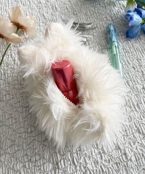 MAJESTIC LEGON（マジェスティックレゴン）の「モチーフアニマルポーチ（ポーチ・レディース・オフホワイト/ホワイト系その他2/ベージュ/A/ホワイト系その他/ライトグレー・FREE）」の22枚目の写真