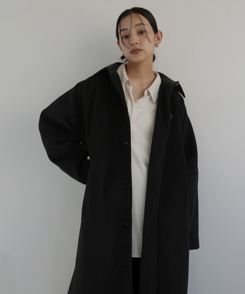 hellam（へラム）の「モッサ ベルト付きロングコート（ダウンジャケット/コート・レディース・ブラック/ブラウン/チャコール/オートミール・FREE）」の15枚目の写真