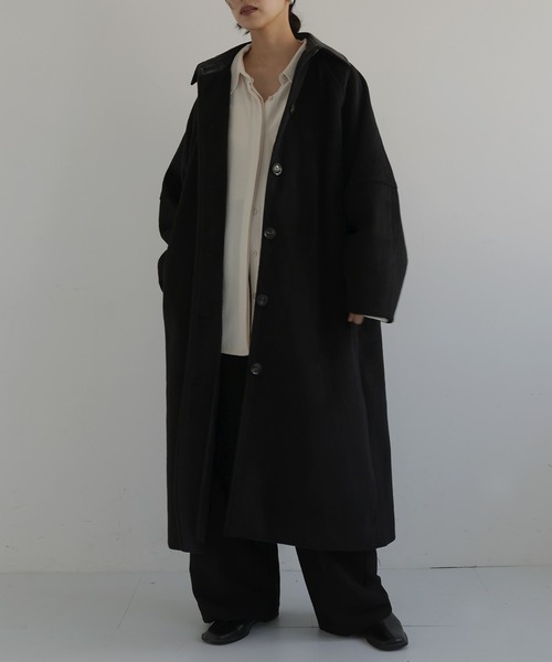 hellam（へラム）の「モッサ ベルト付きロングコート（ダウンジャケット/コート・レディース・ブラック/ブラウン/チャコール/オートミール・FREE）」の17枚目の写真