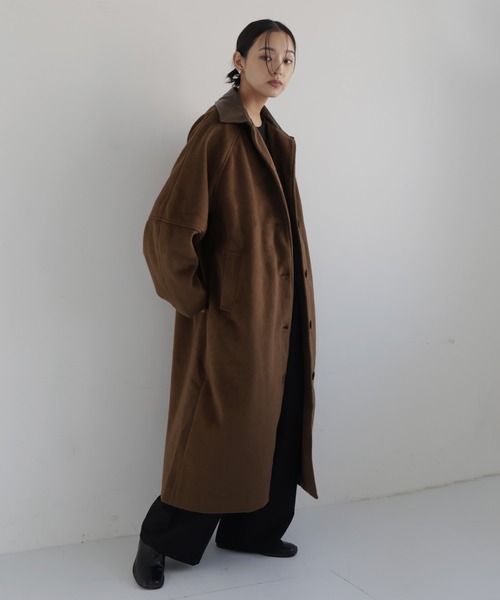 hellam（へラム）の「モッサ ベルト付きロングコート（ダウンジャケット/コート・レディース・ブラック/ブラウン/チャコール/オートミール・FREE）」の20枚目の写真