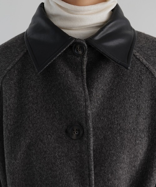 hellam（へラム）の「モッサ ベルト付きロングコート（ダウンジャケット/コート・レディース・ブラック/ブラウン/チャコール/オートミール・FREE）」の13枚目の写真