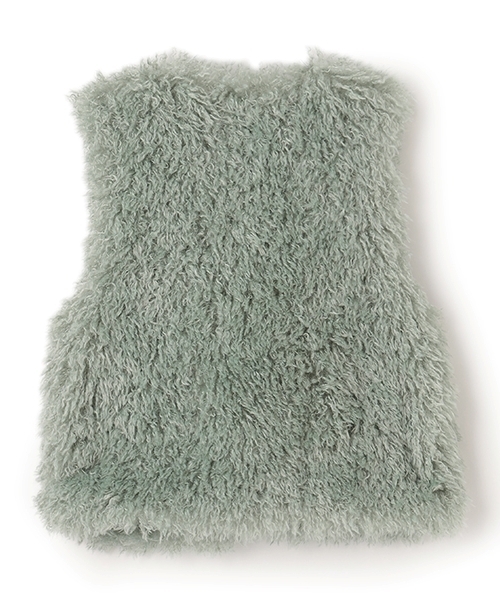 Lycee mine(リセマイン)の「【ふわふわやわらか】ファーベスト(ベスト・キッズ・アイボリー/チャコール/モカ/ミント・L/M)」の12枚目の写真