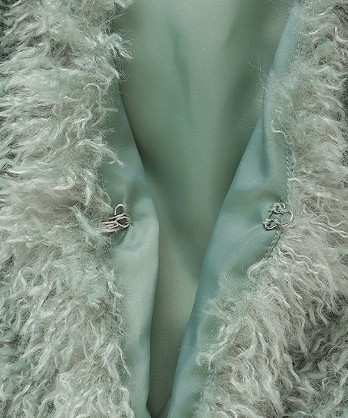 Lycee mine(リセマイン)の「【ふわふわやわらか】ファーベスト(ベスト・キッズ・アイボリー/チャコール/モカ/ミント・L/M)」の14枚目の写真