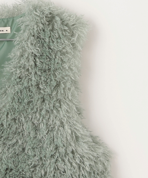 Lycee mine(リセマイン)の「【ふわふわやわらか】ファーベスト(ベスト・キッズ・アイボリー/チャコール/モカ/ミント・L/M)」の15枚目の写真