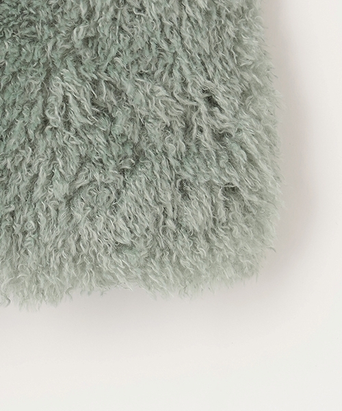 Lycee mine(リセマイン)の「【ふわふわやわらか】ファーベスト(ベスト・キッズ・アイボリー/チャコール/モカ/ミント・L/M)」の6枚目の写真