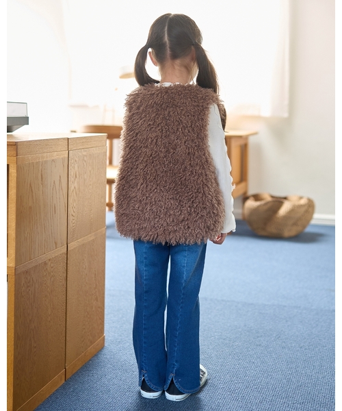 Lycee mine(リセマイン)の「【ふわふわやわらか】ファーベスト(ベスト・キッズ・アイボリー/チャコール/モカ/ミント・L/M)」の20枚目の写真