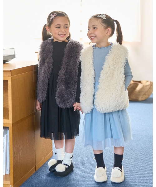 セール】【ふわふわやわらか】ファーベスト（ベスト）｜Lycee mine