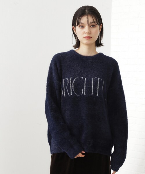 THE SHOP TK (ザ ショップ ティーケー )の「ベルベットフェザー ロゴニットプルオーバー(Tシャツ/カットソー・レディース・ワインレッド/ネイビー/チャコールグレー/ナチュラル・12/13)」の4枚目の写真