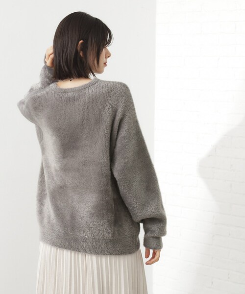 THE SHOP TK (ザ ショップ ティーケー )の「ベルベットフェザー ロゴニットプルオーバー(Tシャツ/カットソー・レディース・ワインレッド/ネイビー/チャコールグレー/ナチュラル・12/13)」の8枚目の写真