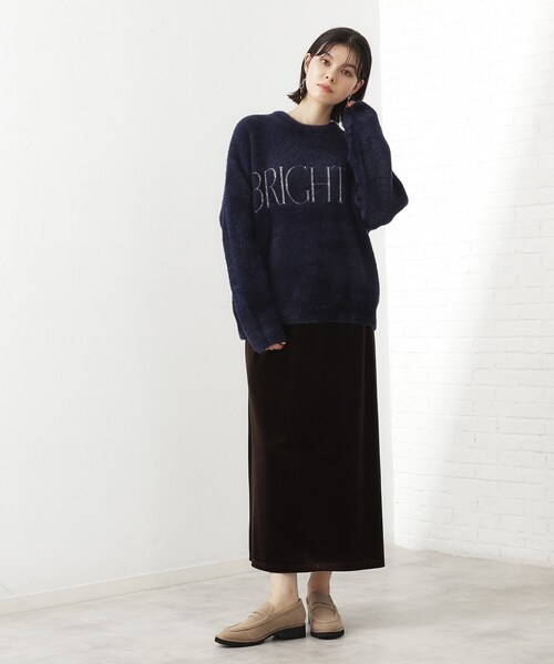THE SHOP TK (ザ ショップ ティーケー )の「ベルベットフェザー ロゴニットプルオーバー(Tシャツ/カットソー・レディース・ワインレッド/ネイビー/チャコールグレー/ナチュラル・12/13)」の15枚目の写真
