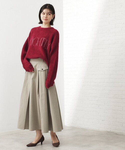 THE SHOP TK (ザ ショップ ティーケー )の「ベルベットフェザー ロゴニットプルオーバー(Tシャツ/カットソー・レディース・ワインレッド/ネイビー/チャコールグレー/ナチュラル・12/13)」の21枚目の写真