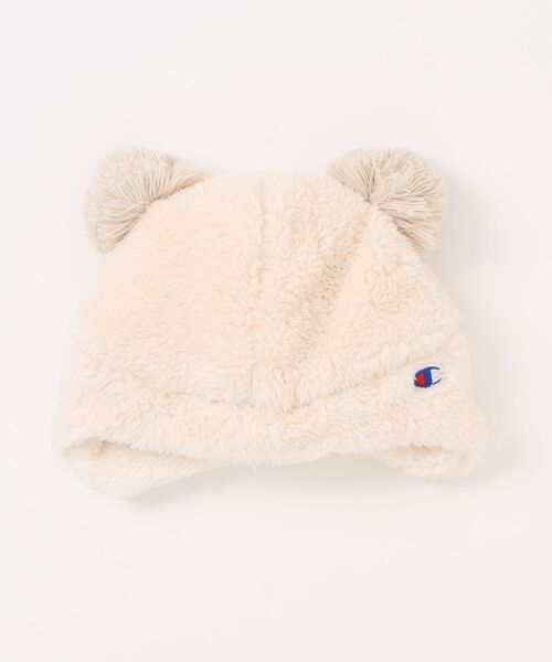 Champion（チャンピオン）の「【Champion】チャンピオン Kids キッズ クマさん 耳付き ボアウィンター（ニットキャップ/ビーニー・キッズ・ブラウン/ベビーピンク/アイボリー/ブラック・FREE）」の8枚目の写真