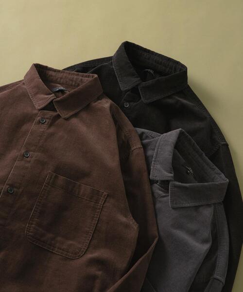 ITEMS URBANRESEARCH（アイテムズ アーバンリサーチ）の「Souplement Corduroy Shirts（シャツ/ブラウス・メンズ・チャコールグレー/ブラウン/ブラック・MEDIUM/LARGE）」の3枚目の写真