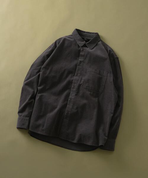 ITEMS URBANRESEARCH（アイテムズ アーバンリサーチ）の「Souplement Corduroy Shirts（シャツ/ブラウス・メンズ・チャコールグレー/ブラウン/ブラック・MEDIUM/LARGE）」の2枚目の写真