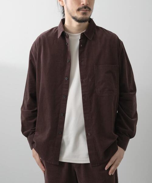 ITEMS URBANRESEARCH（アイテムズ アーバンリサーチ）の「Souplement Corduroy Shirts（シャツ/ブラウス・メンズ・チャコールグレー/ブラウン/ブラック・MEDIUM/LARGE）」の5枚目の写真