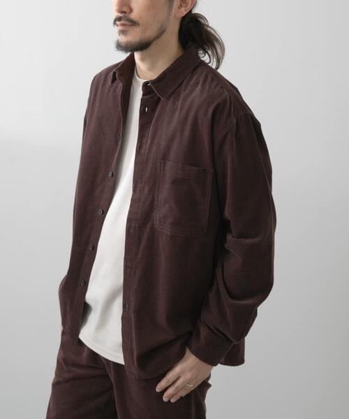 ITEMS URBANRESEARCH（アイテムズ アーバンリサーチ）の「Souplement Corduroy Shirts（シャツ/ブラウス・メンズ・チャコールグレー/ブラウン/ブラック・MEDIUM/LARGE）」の7枚目の写真