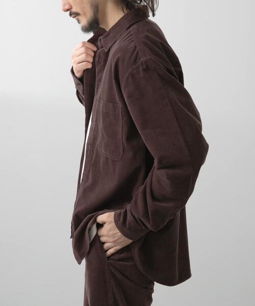 ITEMS URBANRESEARCH（アイテムズ アーバンリサーチ）の「Souplement Corduroy Shirts（シャツ/ブラウス・メンズ・チャコールグレー/ブラウン/ブラック・MEDIUM/LARGE）」の8枚目の写真