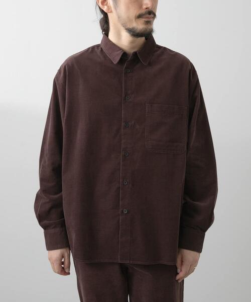 ITEMS URBANRESEARCH（アイテムズ アーバンリサーチ）の「Souplement Corduroy Shirts（シャツ/ブラウス・メンズ・チャコールグレー/ブラウン/ブラック・MEDIUM/LARGE）」の10枚目の写真