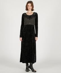 ニットコンビベロアワンピース / Knit Combination Velour One-Piece