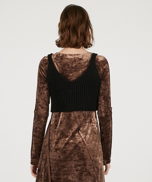 PRANK PROJECT(プランクプロジェクト)の「ニットコンビベロアワンピース / Knit Combination Velour One-Piece(ワンピース・レディース・ブラウン/ブラック・36/38)」の19枚目の写真