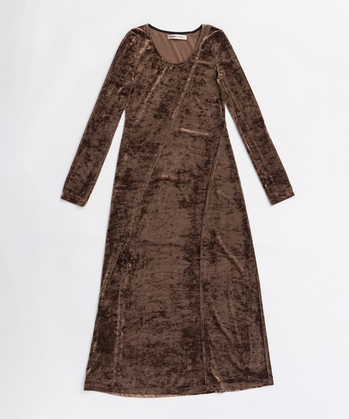 PRANK PROJECT(プランクプロジェクト)の「ニットコンビベロアワンピース / Knit Combination Velour One-Piece(ワンピース・レディース・ブラウン/ブラック・36/38)」の21枚目の写真