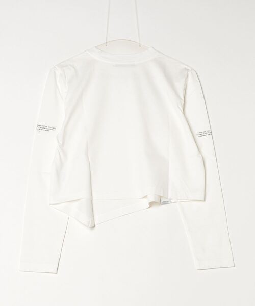 ESSENTIAL（エッセンシャル）の「天竺アシンメトリーロンT（Tシャツ/カットソー・レディース・ブラック/オフホワイト/サックスブルー・FREE）」の4枚目の写真