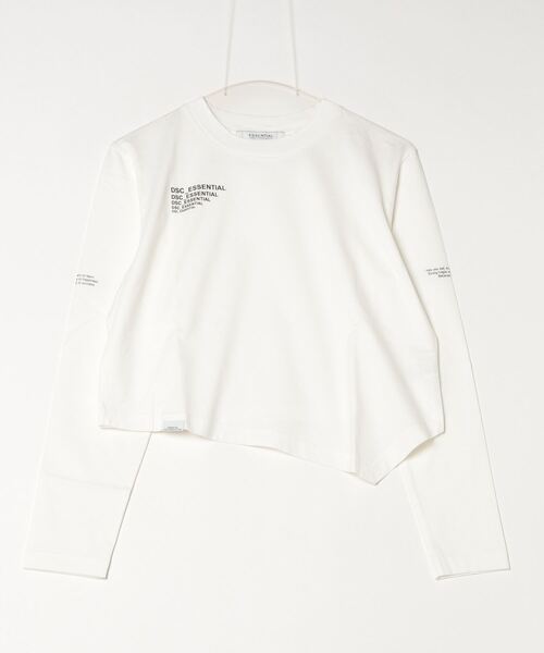 ESSENTIAL（エッセンシャル）の「天竺アシンメトリーロンT（Tシャツ/カットソー・レディース・ブラック/オフホワイト/サックスブルー・FREE）」の22枚目の写真