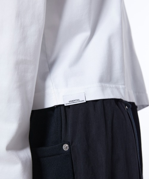 ESSENTIAL（エッセンシャル）の「天竺アシンメトリーロンT（Tシャツ/カットソー・レディース・ブラック/オフホワイト/サックスブルー・FREE）」の15枚目の写真