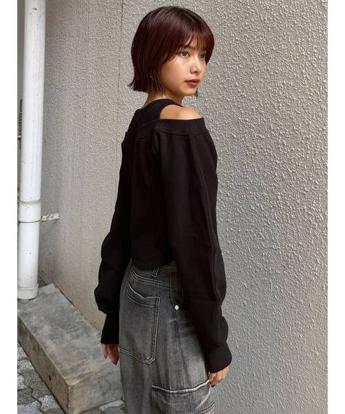 MURUA（ムルーア）の「タンクレイヤードスウェットトップス（スウェット・レディース・ブラック/グレー・FREE）」の21枚目の写真