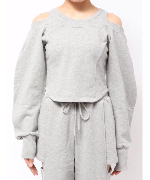 MURUA（ムルーア）の「タンクレイヤードスウェットトップス（スウェット・レディース・ブラック/グレー・FREE）」の13枚目の写真