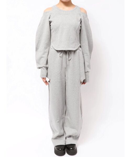 MURUA（ムルーア）の「タンクレイヤードスウェットトップス（スウェット・レディース・ブラック/グレー・FREE）」の6枚目の写真