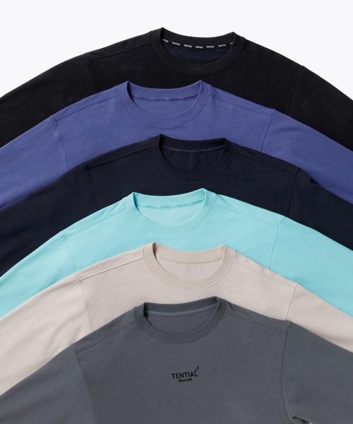 BAKUNE スウェット メンズ ロングスリーブ クルーネック（ルームウェア