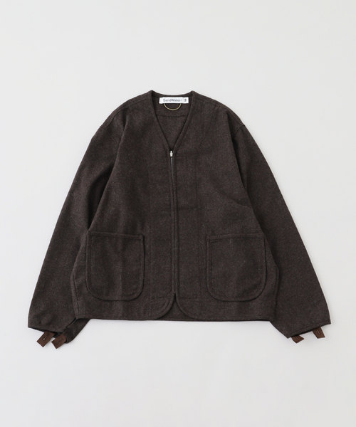 BAYCREW'S DEPO（ベイクルーズデポ）の「SandWaterr / サンドウォーター CRAFTED LINING SHIRT / WOOL M（ブルゾン・メンズ・ブラウン/チャコールグレー・2/1）」の2枚目の写真