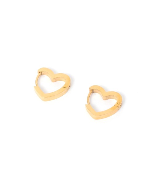 LAKOLE（ラコレ）の「ステンレスワンタッチハートピアス / 599610（ピアス（両耳用）・レディース・その他1/その他2・FREE）」の2枚目の写真