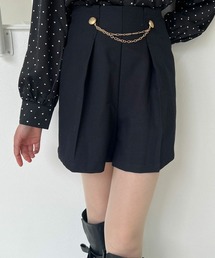 F i.n.t | チェーン付きエンブレム釦ショートパンツ/fint フィント(その他パンツ)