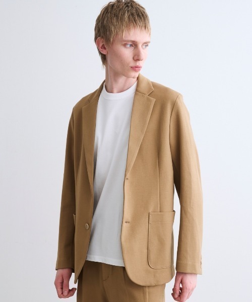 セール】クリーミー ダブルニット ジャケット（テーラード