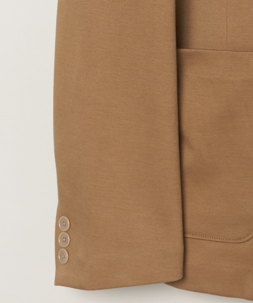 three dots（スリードッツ）の「クリーミー ダブルニット ジャケット（テーラードジャケット・メンズ・ブラウン系その他/ブラック/ダークブルー・LARGE/SMALL/MEDIUM）」の8枚目の写真