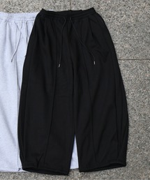 ATELANE / CVC裏起毛タックワイドイージーパンツ