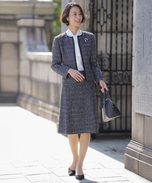 J.PRESS(ジェイプレス)の「ヌーディスバックサテン ブラウス(シャツ/ブラウス・レディース・ホワイト系/サックスブルー系・F)」の5枚目の写真