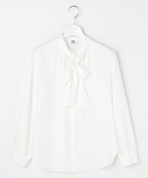 J.PRESS(ジェイプレス)の「ヌーディスバックサテン ブラウス(シャツ/ブラウス・レディース・ホワイト系/サックスブルー系・F)」の17枚目の写真