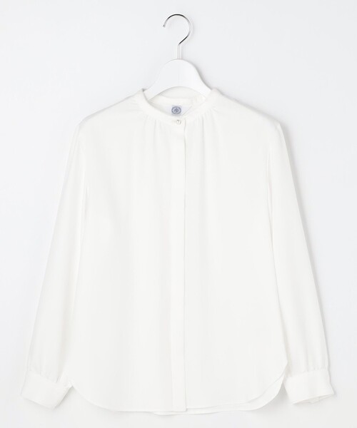 J.PRESS(ジェイプレス)の「ヌーディスバックサテン ブラウス(シャツ/ブラウス・レディース・ホワイト系/サックスブルー系・F)」の18枚目の写真