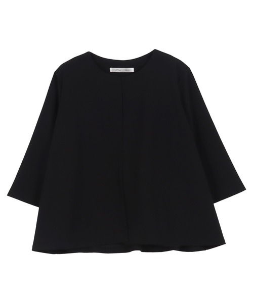 KOBE LETTUCE（コウベレタス）の「[ セレモニー ] [ ストレッチ × ノーアイロン ] 選べる4サイズ 細見えストレッチジャケット(単品)（ノーカラージャケット・レディース・ブラック・L/M/XL/PM）」の9枚目の写真