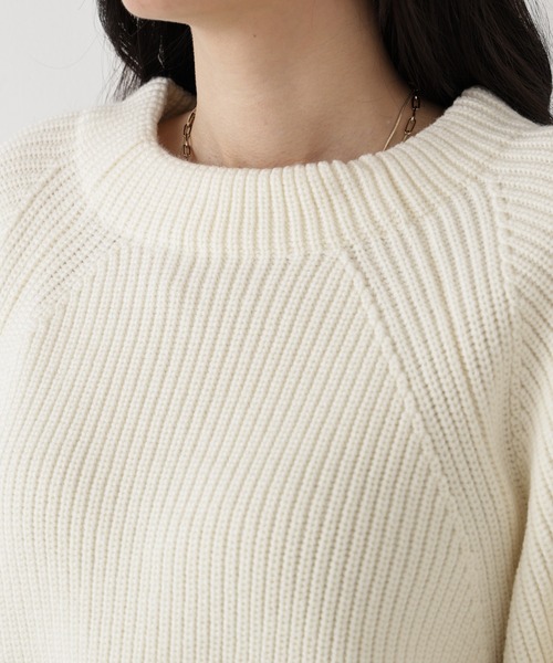 PINKY&DIANNE（ピンキーアンドダイアン）の「◆ファーグローブ付き畦ニットプルオーバー（ニット/セーター・レディース・ブラック/ピンク/ホワイト・38）」の5枚目の写真