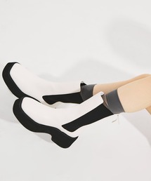 STUDIOUS（ステュディオス）の「【STUDIOUS/ステュディオス】Square Toe Boots/スクエアトゥーブーツ/厚底/軽い/通勤用/歩きやすい（ブーツ）」