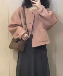 ノーカラージャケット（ピンク/桃色系）ファッション通販 - ZOZOTOWN