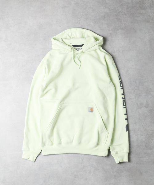 Carhartt(カーハート)の「【RES】【Carhartt】SLEEVE LOGO HOODED SWEAT SWEATSHIRTS(パーカー・メンズ・オレンジ・SMALL)」の4枚目の写真