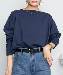 ドルマンスリーブボートネックTシャツ
